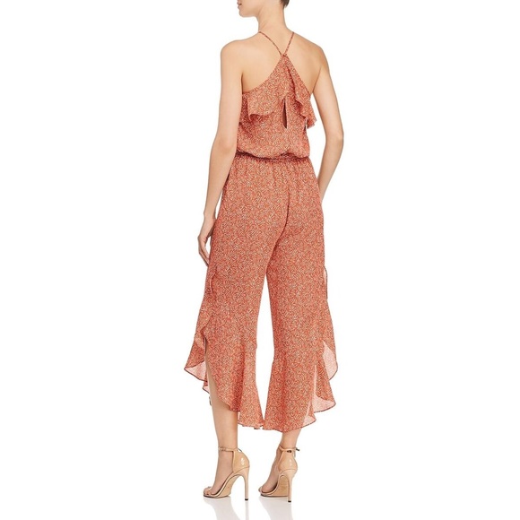Joie Jael Printed Sleeveless Halter Silk Jumpsuit - Picture 2 of 6